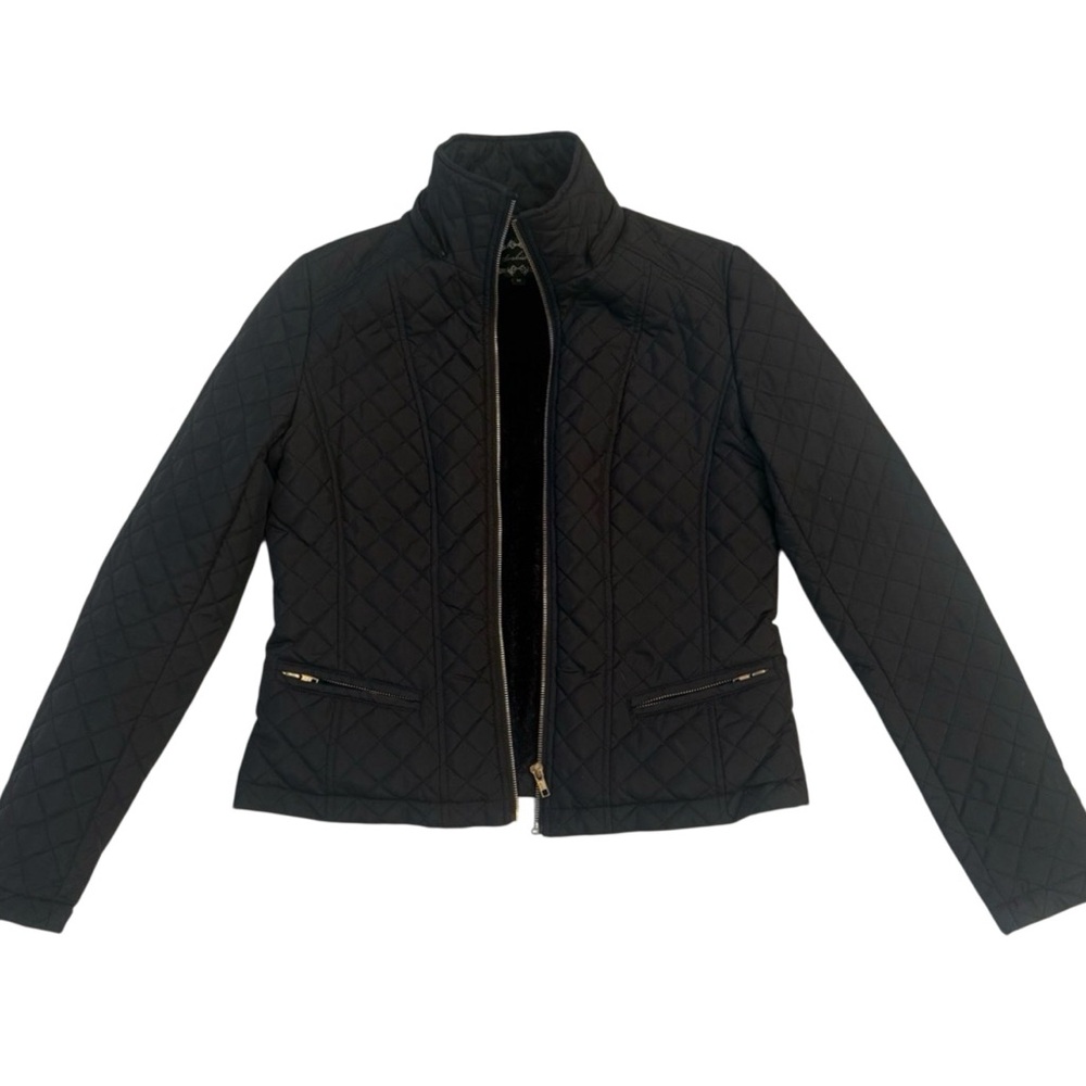 Ambiance Black Quilted Puffer Jacket